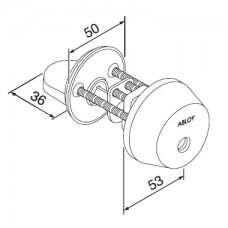 CY001C цилиндр ключ-ручка Abloy