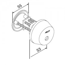 CY037D цилиндр ключ-заглушка Abloy