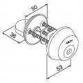 CY028N цилиндр ключ-ручка Abloy